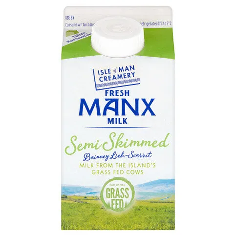 Isle of Man Creamery Fresh Manx Milk Semi Skimmed 500ml