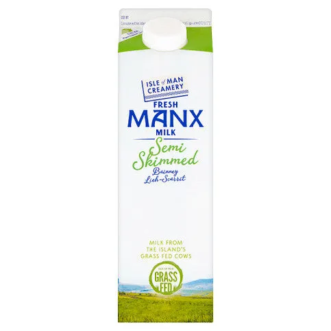Isle of Man Creamery Fresh Manx Milk Semi Skimmed 1L