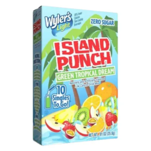 Island Punch Tropical Low Calorie Sachet Drink Mix 10