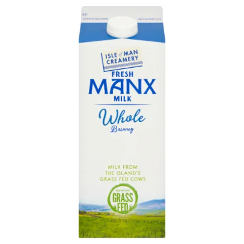 Isle of Man Creamery Fresh Manx Milk Whole 1.75L