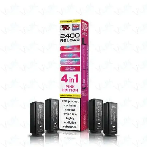 IVG 2400 Reload 4 in 1 Prefilled Pods - Pink Edition 20MG