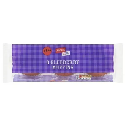 Jack's 3 Blueberry Muffins 275g