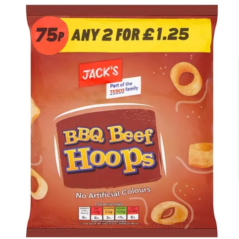 Jack's BBQ Beef Hoops 60g