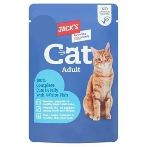 Jack's Cat Adult Fish With Jelly 100g