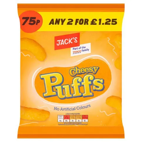 Jacks Cheese Puffs 60g