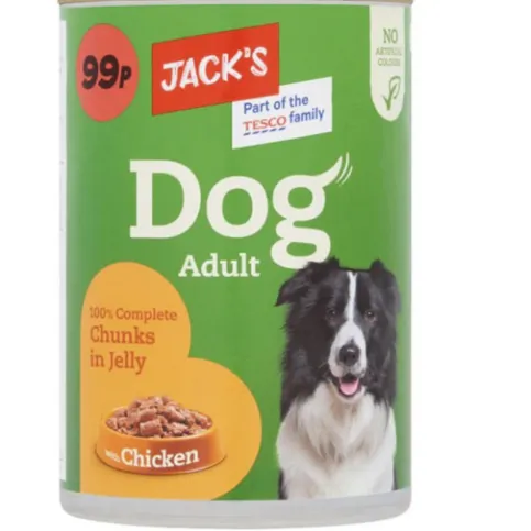Jack's Dog Adult 100% Complete Chunks in Jelly with Chicken 415g