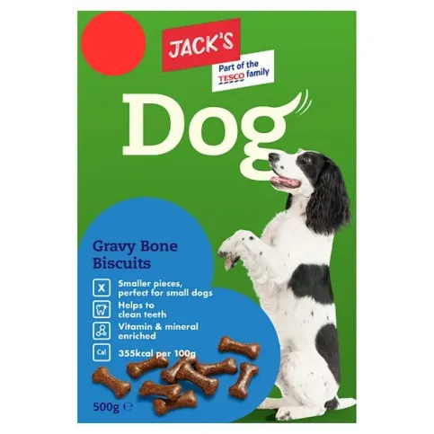 Jacks Dog Gravy Bone Biscuits 500g