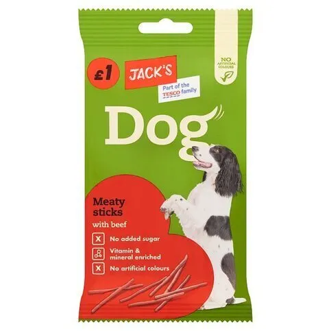 Jack's Dog Meaty Sticks with Beef 100g