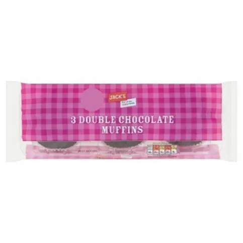 Jacks Double Chocolate Muffins 3 Pack