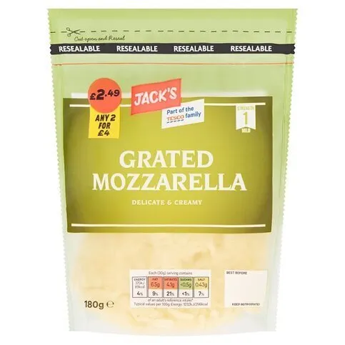 Jacks Grated Mozzarella
