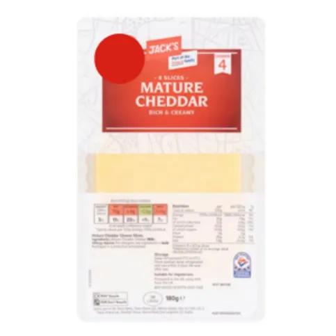 Jack's Mild Cheddar 8 Slices