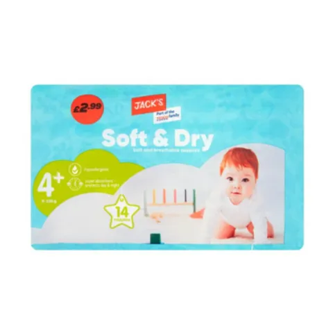 Jacks Nappies Size 4+