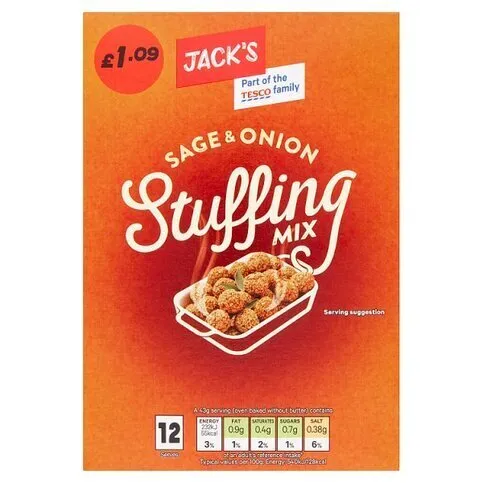 Jacks Sage & Onion Stuffing Mix 170g
