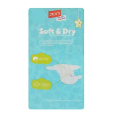 Jack's Soft & Dry Size 5 14 Pack