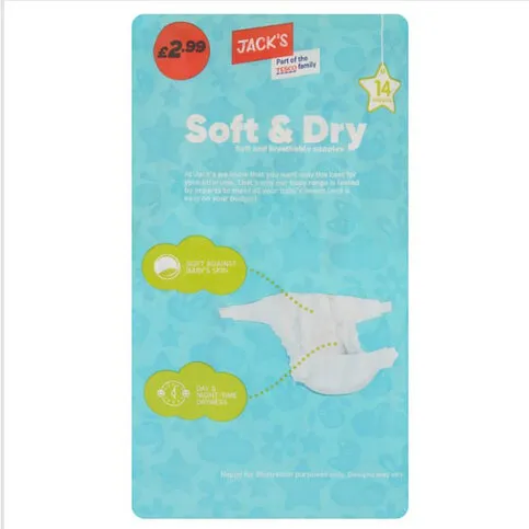 Jacks Soft & Dry Size 5 Nappies 5 Pack