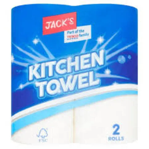 Jack's White Kitchen Towel 2 Roll