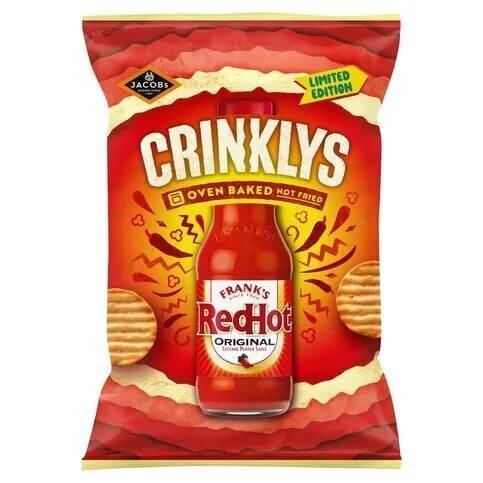 Jacob's Crinklys Franks Red Hot Original Baked 150g