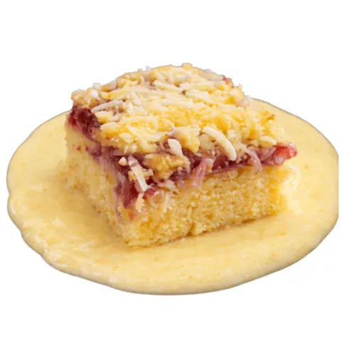 Jam & Coconut Sponge Cake with Custard