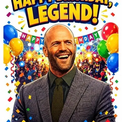 Jason Statham Birthday Card