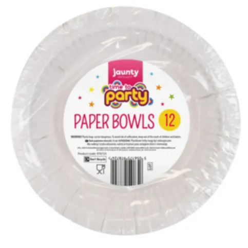 Jaunty Party Paper Bowls 12 Pack