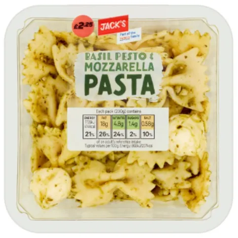 Jack's Basil Pesto & Mozzarella Pasta 200g