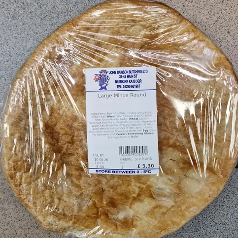 John Dawsons Butchers Large Mince Round