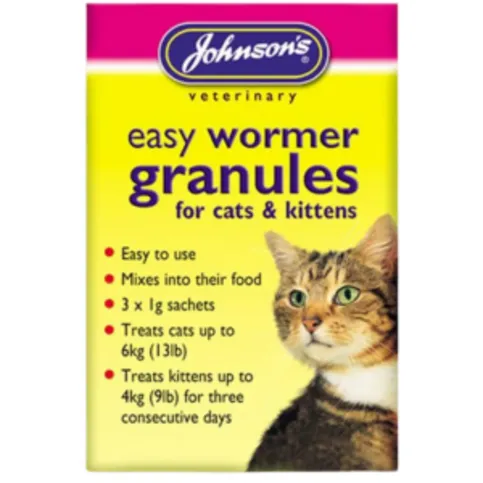 Johnson's Easy Round Wormer Granules For Cats & Kittens