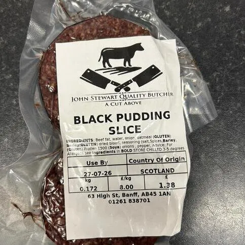 JOHN STEWART - BLACK PUDDING SLICE