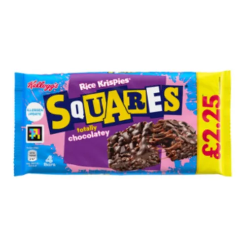 Kellogg's Rice Krispies Squares Totally Chocolatey Snack Bars 4 x 36g