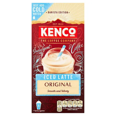 Kenco Iced Latte Original Instant Coffee Sachets 8 Pack