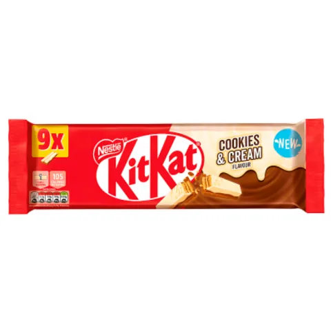 KitKat 2 Finger Cookies & Cream Flavour 9 x 20.7g (186.3g)