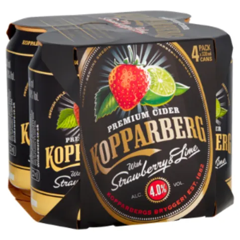 Kobbarberg Strawberry & Lime 330ml x 4 Pack