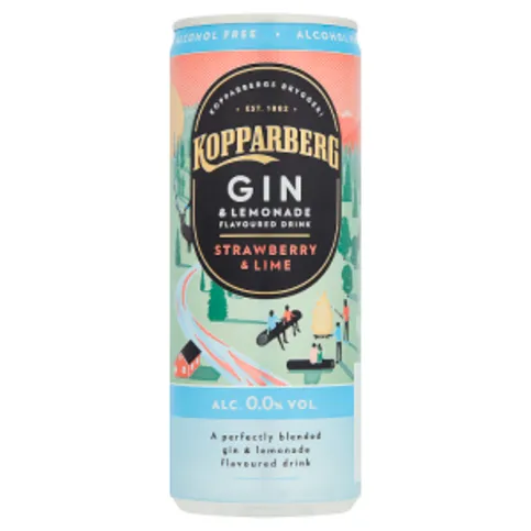Kopparberg Alcohol Free Strawberry & Lime Gin and Lemonade 250ml