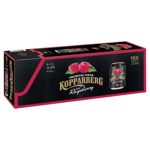 Kopparberg Premium Cider with Raspberry 10 x 330ml
