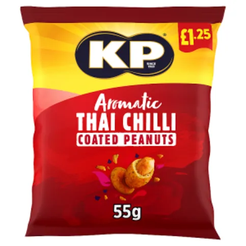 KP Aromatic Thai Chilli Flavour Coated Peanuts 55g