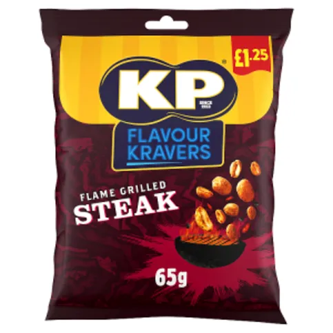 KP Flavour Kravers Flame Grilled Steak Flavour Peanuts 65g