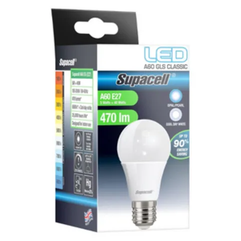 Supacell A60 E27 ES 5 Watt LED GLS Light Bulb