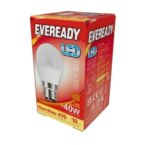 S13605 Eveready Led Golf 480lm Opal B15 (Sbc)