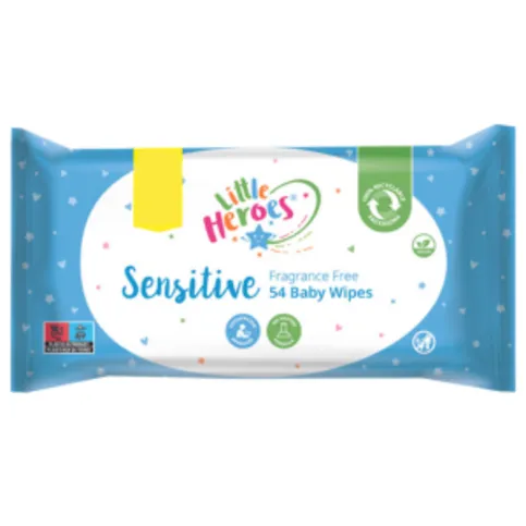 Little Heroes Fragrance Free Wipes 54 Pack