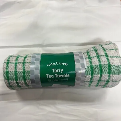  Local Living - Tea Towels (680mm x 460mm "terry cloth" weave, 100% cotton), 2x pack