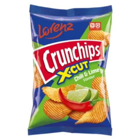 Lorenz Crunchips X-Cut Chili & Lime 130g