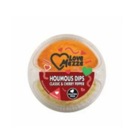 Love Mezze Houmous Dips Classic & Cherry Pepper 160g