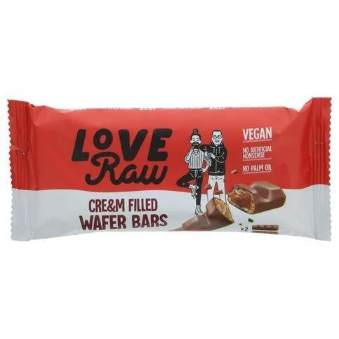 Love Raw Cre&m Filled Wafer Bars 2x21.5g