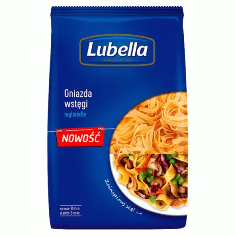 Lubella Makaron Gniazda Wstęgi 400g