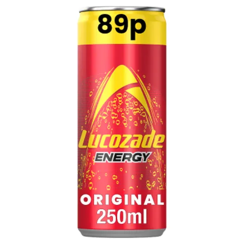 Lucozade Energy Original Can Pm 89p 250ml