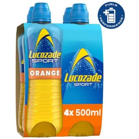 Lucozade Sport Drink Orange 4 x 500ml PMP £4.50