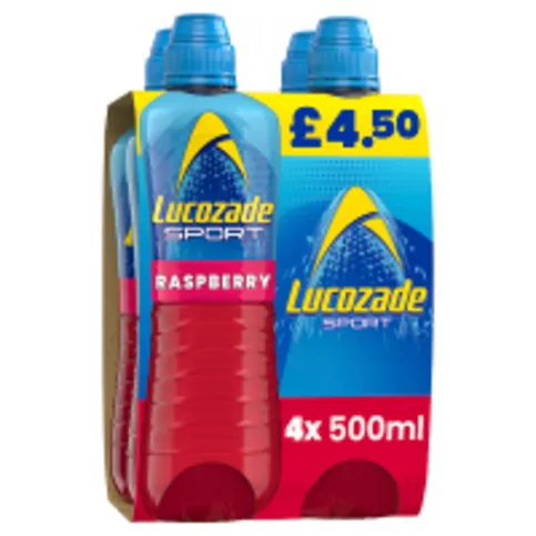 LUCOZADE SPORT RASPBERRY PM£4.50 (4X500ML)