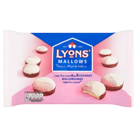 Lyons 6 Coconut Mallow Cakes 125g