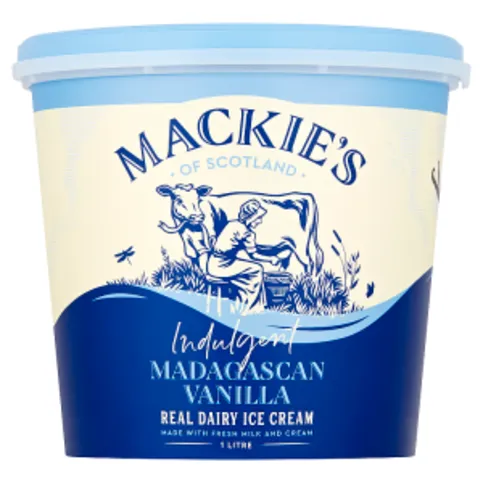 Mackie's of Scotland Indulgent Madagascan Vanilla Real Dairy Ice Cream 1L