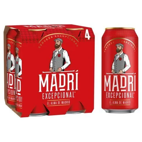 Madri "Excepcional" Spanish Lager, 4 x 440ml cans